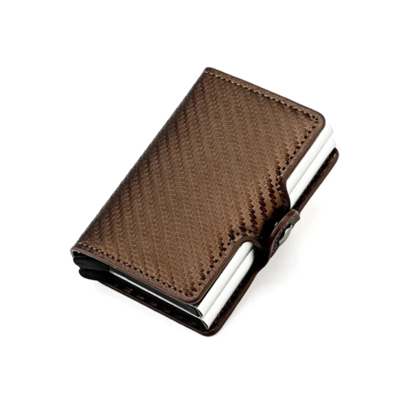 Porte carte homme - cuir carboné chic